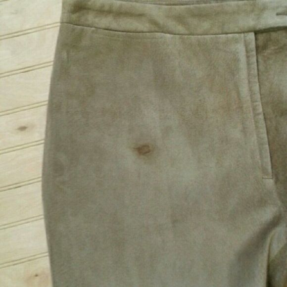Genuine Suede Straight Leg Trouser BCBG MaxAzria Sz. 6 - Picture 4 of 8